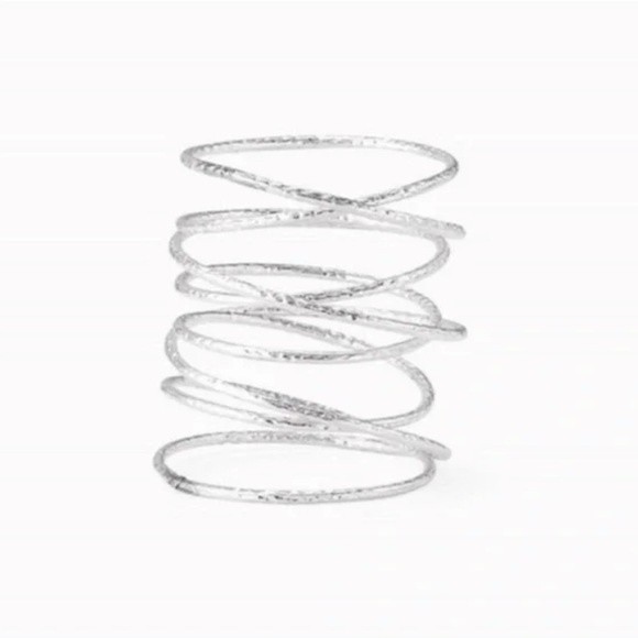 Stella & Dot Jewelry - Stella & Dot Gwen Wrap Ring Silver Size 7